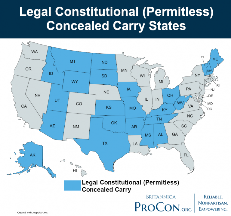 What States Recognize Pennsylvania Concealed Carry Permit State-by-State Concealed Carry Permit Laws - ProCon.org
