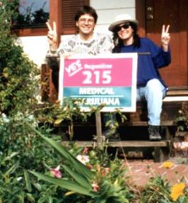 Medical marijuana activist Chris Conrad and his wife Mikki Norris advocated for the passage of Prop. 215