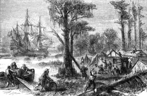 Illustration of the Jamestown colony
