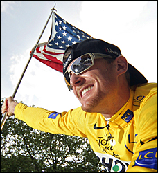 July 23, 2006 - Sep. 20, 2007<a name="floydlandis"></a> - Floyd Landis Wins the Tour de France But Loses Title When He Tests Positive for Elevated Testosterone Levels